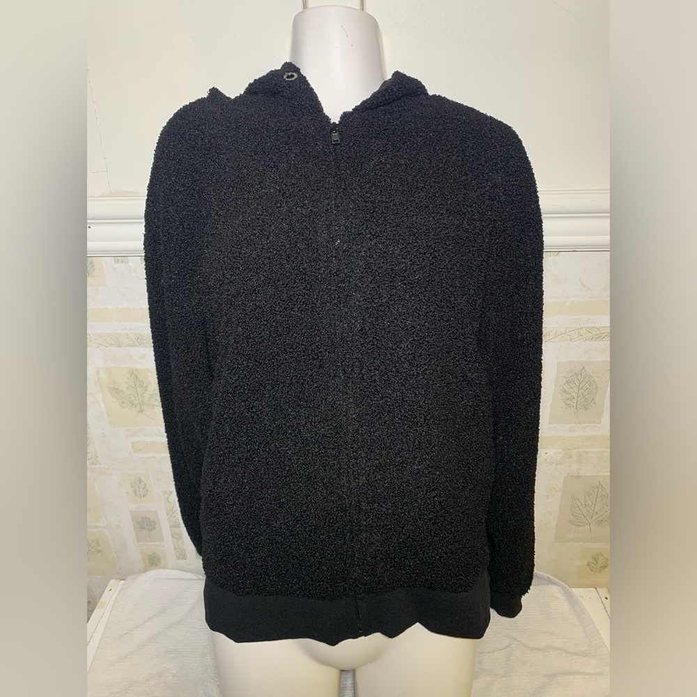 Steve Madden black Sherpa sweater jacket XL